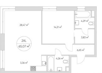 Продам 2-ком. квартиру, 65.1 м2, Москва, Автомобильный проезд, 4, Автомобильный проезд