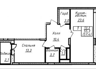 Продаю 1-комнатную квартиру, 42.2 м2, Солнечногорск