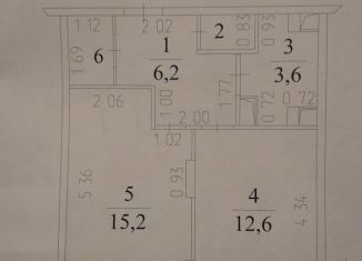 2-ком. квартира в аренду, 40.6 м2, Кемерово, Кедровый бульвар, 4, жилой район Лесная Поляна