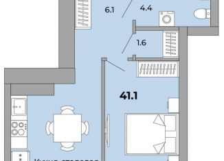 Продается 1-ком. квартира, 41 м2, Екатеринбург, Донбасская улица, 21, ЖК Белая Башня