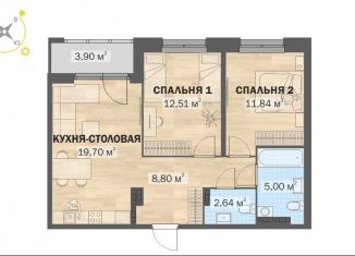 Продам двухкомнатную квартиру, 62 м2, Екатеринбург, ЖК Балтийский, улица Академика Вонсовского, 21