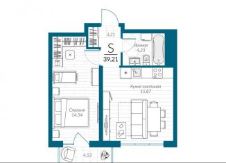 Продам однокомнатную квартиру, 39.2 м2, Тула, ЖК Выше