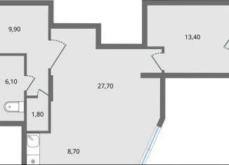 Продаю двухкомнатную квартиру, 41 м2, Липецк, ЖК Атмосфера