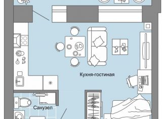 Квартира на продажу студия, 31 м2, Киров, улица Дмитрия Козулева, 2