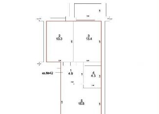 2-ком. квартира на продажу, 52.5 м2, Бузулук, улица Гая, 100