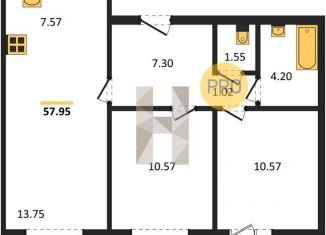 Продам 3-ком. квартиру, 58 м2, Новосибирск, Ленинский район, улица Забалуева, с10