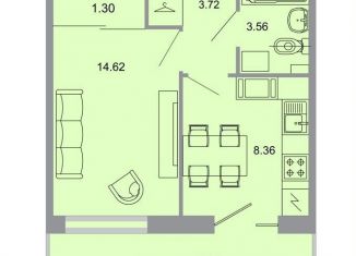 Продам 1-комнатную квартиру, 33 м2, Ленинградская область, Тихая улица, 13к1