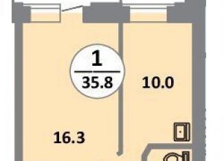 Продам 1-ком. квартиру, 36.4 м2, Красноярский край, проспект 60 лет Образования СССР, 48