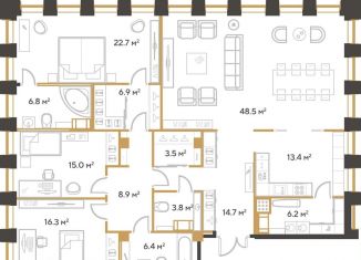 Продам 3-ком. квартиру, 173.1 м2, Санкт-Петербург, Выборгский район, аллея Академика Лихачёва, 7