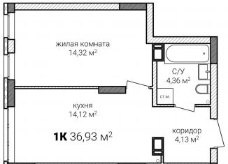 Продается 1-комнатная квартира, 36.9 м2, Нижний Новгород