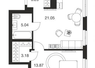 Продам 1-комнатную квартиру, 46.4 м2, Тульская область