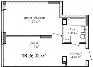 Продаю 1-комнатную квартиру, 36.9 м2, Нижний Новгород, метро Горьковская