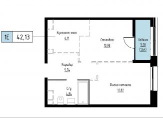 Продается однокомнатная квартира, 42.1 м2, Хабаровск