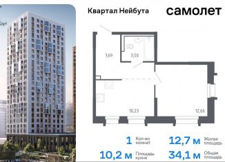 Продам 1-комнатную квартиру, 34.1 м2, Владивосток, жилой комплекс Квартал Нейбута, 141к1, Ленинский район