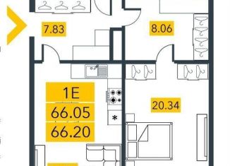 Продам однокомнатную квартиру, 66.4 м2, Санкт-Петербург, метро Приморская