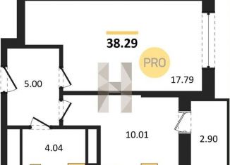 1-комнатная квартира на продажу, 38.3 м2, Ростовская область