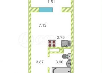 Продам квартиру студию, 17.9 м2, Тюмень, Интернациональная улица, 199