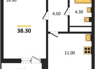 Однокомнатная квартира на продажу, 38.3 м2, Воронеж, улица Шишкова, 140Б/6