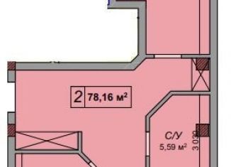 Продажа 2-комнатной квартиры, 78 м2, Нальчик, улица Тарчокова, 135Г, район Затишье