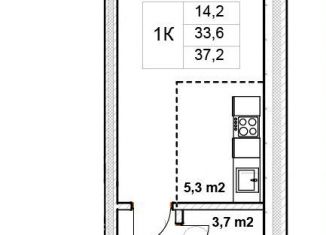 Продам 1-ком. квартиру, 37.2 м2, Абакан, улица Генерала Тихонова, 7