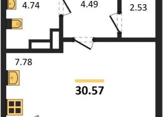 Продаю квартиру студию, 30.6 м2, Воронеж, Левобережный район