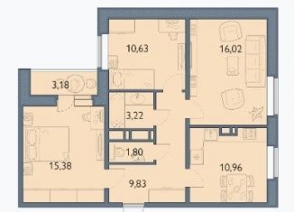 Продается 3-ком. квартира, 69.4 м2, Брянская область, проспект Станке Димитрова, 67к7