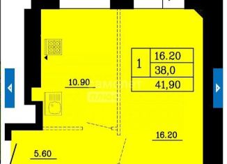 Продается 1-ком. квартира, 41.9 м2, Омск, улица Малиновского, 16к1, Советский округ