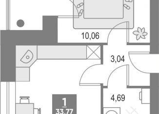 Продам 1-комнатную квартиру, 33.8 м2, Кировская область