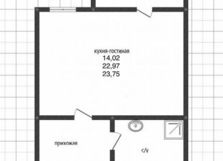 Продаю квартиру студию, 23.8 м2, Краснодар, Российская улица, 257/7лит1, микрорайон Завод Радиоизмерительных Приборов