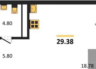 Продам квартиру студию, 29.4 м2, Воронеж, набережная Чуева, 7