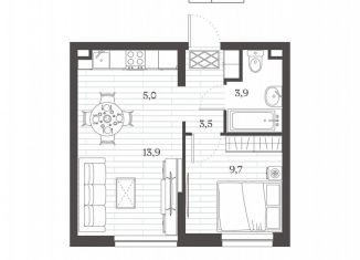 Продается 2-ком. квартира, 35.8 м2, Дербент