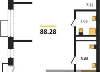 Продается 3-комнатная квартира, 88.3 м2, Воронеж, набережная Чуева, 7