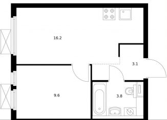 Продается однокомнатная квартира, 33.4 м2, Москва, ЗАО