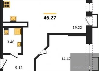 Продажа 1-ком. квартиры, 46.3 м2, Воронеж, набережная Чуева, 7, Железнодорожный район