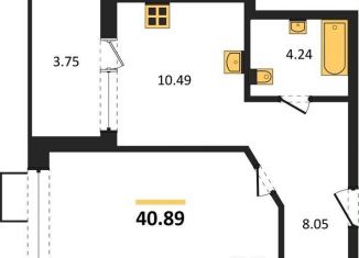 Продаю 1-комнатную квартиру, 40.9 м2, Воронеж, Железнодорожный район, набережная Чуева, 7