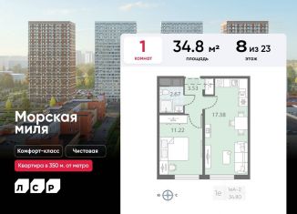 Продажа 1-ком. квартиры, 34.8 м2, Санкт-Петербург, ЖК Морская миля