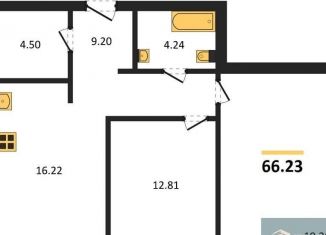 Продаю двухкомнатную квартиру, 66.2 м2, Воронеж, Центральный район, улица Революции 1905 года, 14