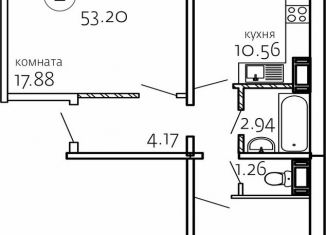 Продается 2-комнатная квартира, 53.2 м2, Челябинская область