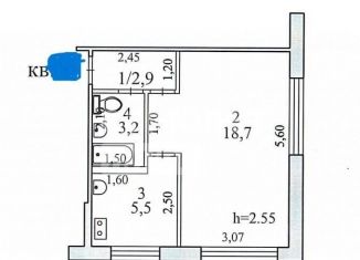 Однокомнатная квартира на продажу, 30.3 м2, Хабаровский край, улица Аллея Труда, 52/2