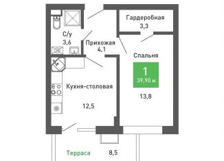 Продам 1-комнатную квартиру, 39.9 м2, Воронеж, Железнодорожный район