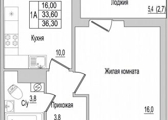 Продаю 2-комнатную квартиру, 36.3 м2, деревня Борисовичи, улица Героя России Досягаева, 6