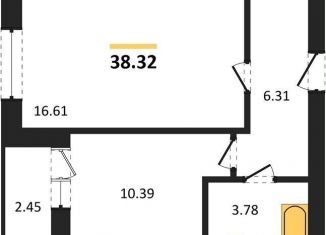 Продам однокомнатную квартиру, 38.3 м2, Воронеж, Коминтерновский район, улица Лидии Рябцевой, 42