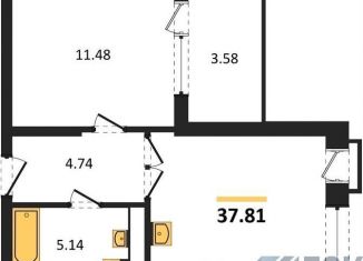 Продается 1-ком. квартира, 37.8 м2, Воронеж, набережная Чуева, 7, Железнодорожный район