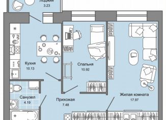 Продам 2-ком. квартиру, 52 м2, Ульяновск, жилой комплекс Центрополис, 5