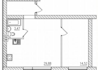 Продажа двухкомнатной квартиры, 48.4 м2, деревня Заневка, Ладожская улица, 58