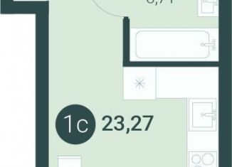 Продаю квартиру студию, 23.3 м2, Тюмень, Калининский округ, улица Первооткрывателей, 9