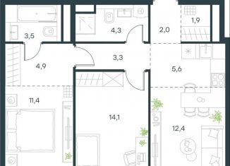 Продажа 3-ком. квартиры, 63.4 м2, Москва, Нагатинская набережная, 10А