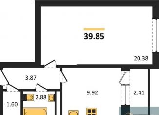 Продается 1-комнатная квартира, 39.8 м2, Воронеж, Покровская улица, 19, Коминтерновский район