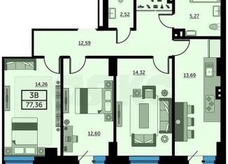 Продаю 3-комнатную квартиру, 77.6 м2, Ростов-на-Дону, улица Ларина, 45А, Ворошиловский район