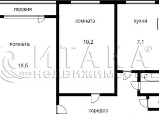 2-комнатная квартира на продажу, 46 м2, Санкт-Петербург, улица Шостаковича, 1/9, метро Озерки